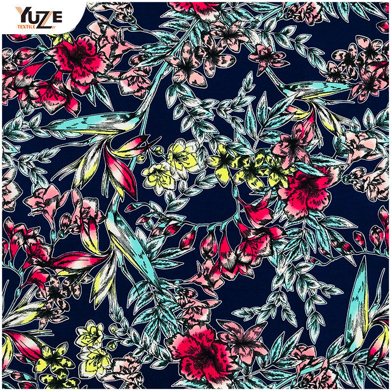 YZS18-417 Poly Spun Jersey Pandex พิมพ์