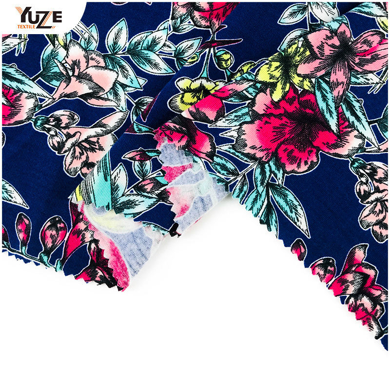 YZS18-417 Poly Spun Jersey Pandex พิมพ์