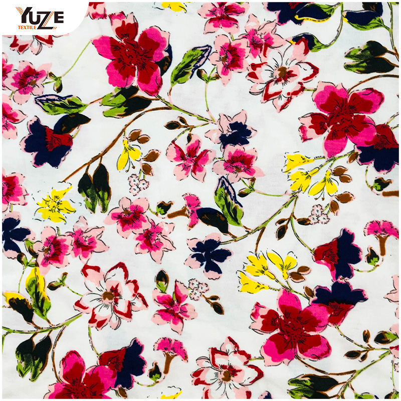 YZS18-455 Poly Spun Jersey Pandex พิมพ์