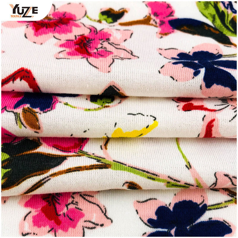 YZS18-455 Poly Spun Jersey Pandex พิมพ์