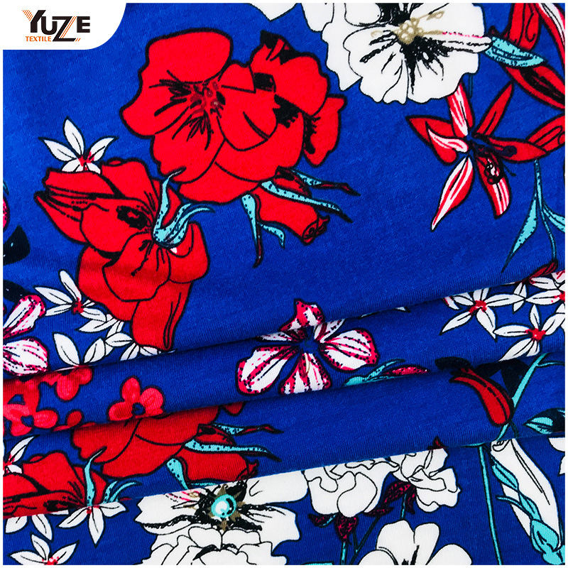 YZS18-539 Poly Spun Jersey Pandex พิมพ์