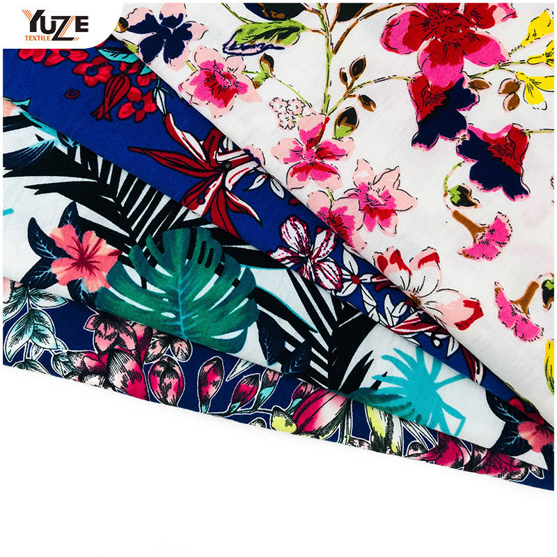 YZS18-701 Poly Spun Jersey Pandex พิมพ์