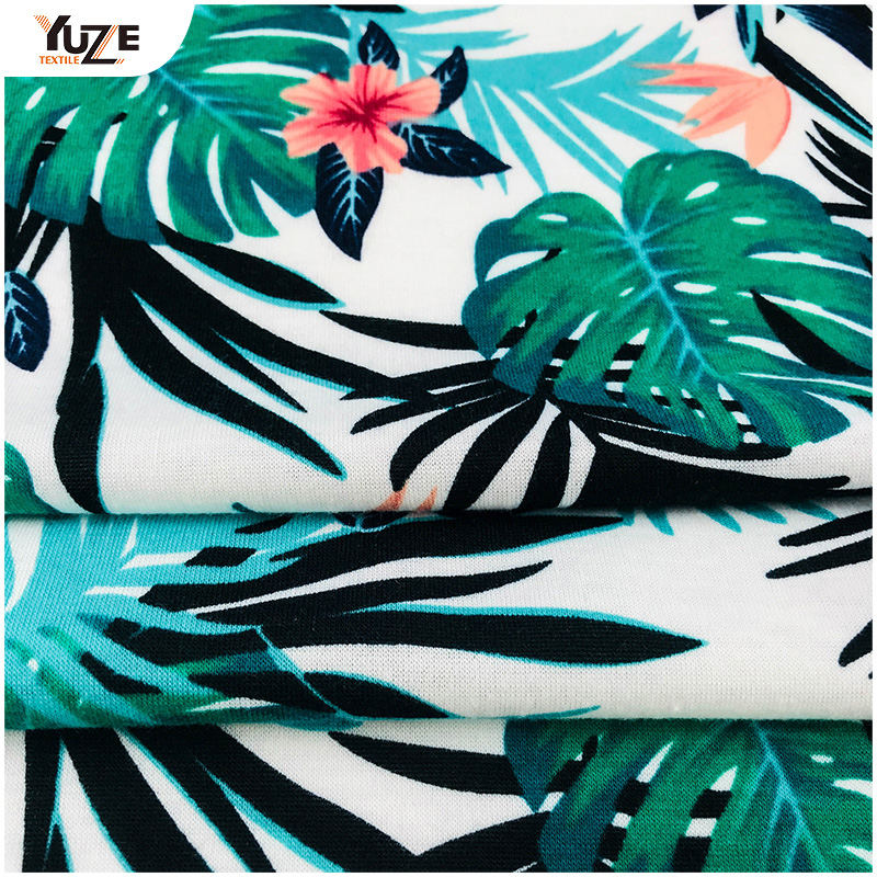 YZS18-701 Poly Spun Jersey Pandex พิมพ์