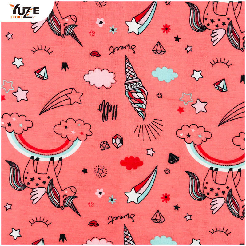 YZS18-775 Poly Spun Jersey Pandex พิมพ์