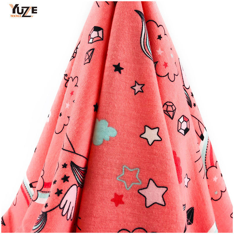 YZS18-775 Poly Spun Jersey Pandex พิมพ์