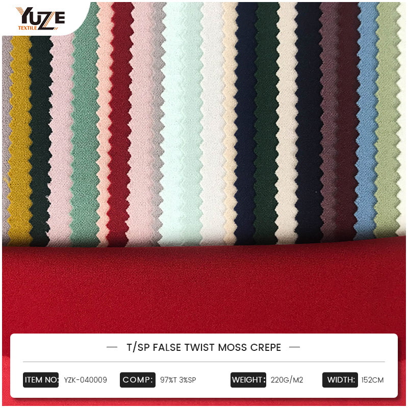 YZK-040009 T/SP Moss Crepe เท็จเท็จ